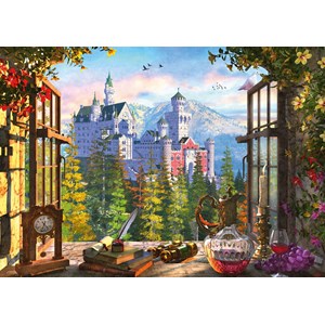 Schmidt Spiele (58386) - "View of the Fairytale Castle" - 1000 brikker puslespil