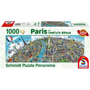 Schmidt Spiele (59597) - Hartwig Braun: "Paris Cityscape" - 1000 brikker puslespil