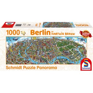 Schmidt Spiele (59594) - Hartwig Braun: "Berlin Cityscape" - 1000 brikker puslespil