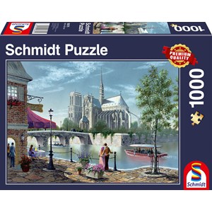 Schmidt Spiele (58375) - "Notre Dame Paris" - 1000 brikker puslespil