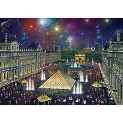 Schmidt Spiele (59648) - Alexander Chen: "Fireworks at the Louvre" - 1000 brikker puslespil