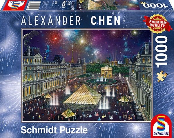 Schmidt Spiele (59648) - Alexander Chen: "Fireworks at the Louvre" - 1000 brikker puslespil