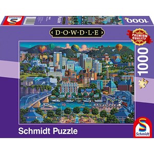 Schmidt Spiele (59641) - Eric Dowdle: "Chattanoga" - 1000 brikker puslespil