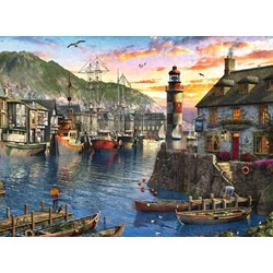 Ravensburger (15045) - "Sunrise at the Port" - 500 brikker puslespil