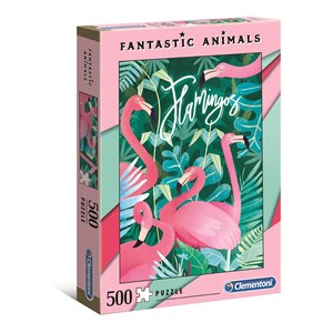 Clementoni (35067) - "Flamingos" - 500 brikker puslespil