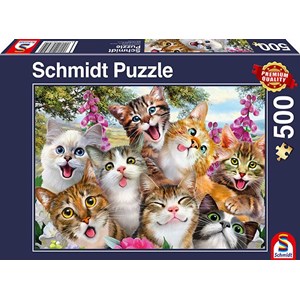 Schmidt Spiele (58391) - "Cat Selfie" - 500 brikker puslespil