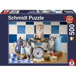 Schmidt Spiele (58370) - "Cats in the Kitchen" - 500 brikker puslespil