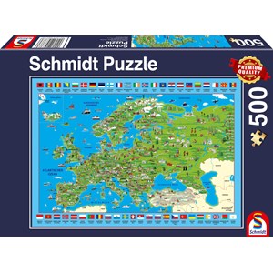 Schmidt Spiele (58373) - "Discover Europe" - 500 brikker puslespil