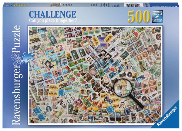Ravensburger (14805) - "Stamps Challenge" - 500 brikker puslespil