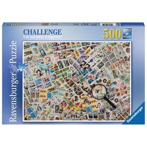 Ravensburger (14805) - "Stamps Challenge" - 500 brikker puslespil
