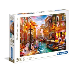 Clementoni (35063) - "Sunset over Venice" - 500 brikker puslespil