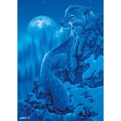 Ravensburger (19119) - "Midnight Wolves" - 1000 brikker puslespil