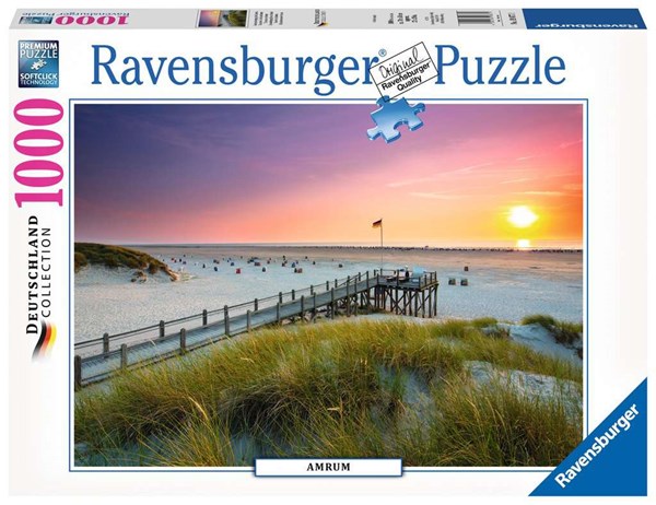 Ravensburger (19877) - "Sunset over Amrum" - 1000 brikker puslespil