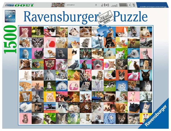 Ravensburger (16235) - "99 Katte" - 1500 brikker puslespil