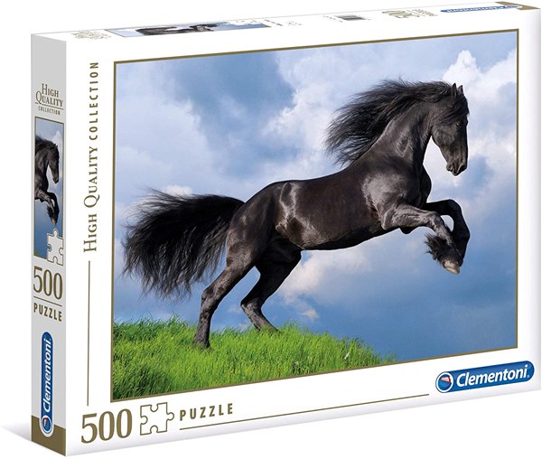 Clementoni (35071) - "Black Horse" - 500 brikker puslespil