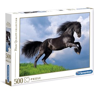 Clementoni (35071) - "Black Horse" - 500 brikker puslespil