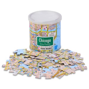 Geo Toys (GEO 238) - "City Magnetic Puzzle Chicago" - 100 brikker puslespil