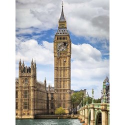 Ravensburger (16009) - "Funny cat on Big Ben" - 1500 brikker puslespil
