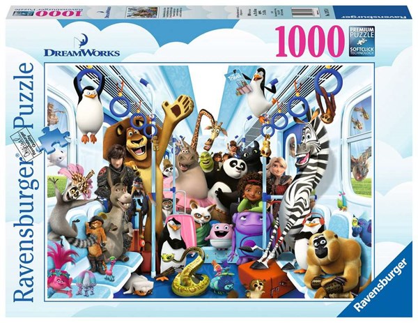 Ravensburger (13975) - "Dreamworks Family" - 1000 brikker puslespil