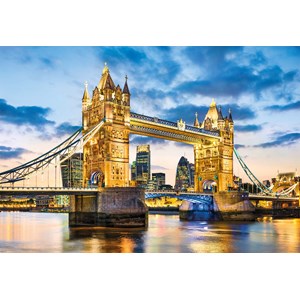Clementoni (32563) - "Tower Bridge at Dusk" - 2000 brikker puslespil