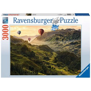 Ravensburger (17076) - "Rice terraces in Asia" - 3000 brikker puslespil