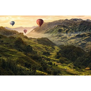 Ravensburger (17076) - "Rice terraces in Asia" - 3000 brikker puslespil