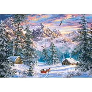 Castorland (C-104680) - "Christmas in the mountains" - 1000 brikker puslespil