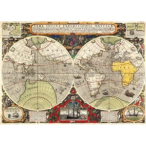 Clementoni (97024) - "World Map" - 2000 brikker puslespil