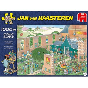 Jumbo (20022) - "The Art Market" - 1000 brikker puslespil
