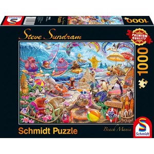 Schmidt Spiele (59662) - Steve Sundram: "Beach Mania" - 1000 brikker puslespil