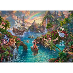Schmidt Spiele (59635) - Thomas Kinkade: "Peter Pan" - 1000 brikker puslespil