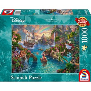 Schmidt Spiele (59635) - Thomas Kinkade: "Peter Pan" - 1000 brikker puslespil