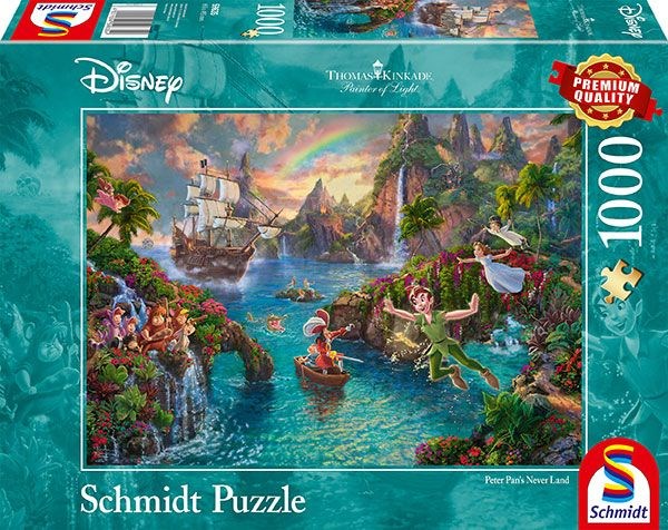Schmidt Spiele (59635) - Thomas Kinkade: "Peter Pan" - 1000 brikker puslespil