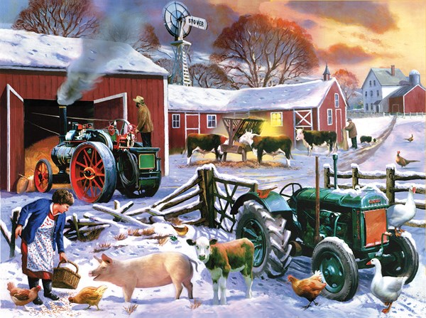SunsOut (13820) - Kevin Walsh: "Wintertime Farm" - 1000 brikker puslespil