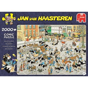 Jumbo (19078) - Jan van Haasteren: "The Cattle Market" - 2000 brikker puslespil