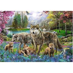 Trefl (10558) - "Wolf Family" - 1000 brikker puslespil