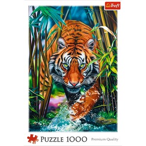 Trefl (10528) - "Grasping Tiger" - 1000 brikker puslespil