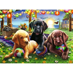 Ravensburger (12886) - "Puppy Picnic" - 100 brikker puslespil