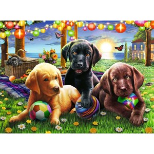 Ravensburger (12886) - "Puppy Picnic" - 100 brikker puslespil