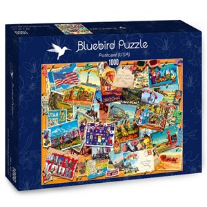 Bluebird Puzzle (70309) - "Postcard, USA" - 1000 brikker puslespil