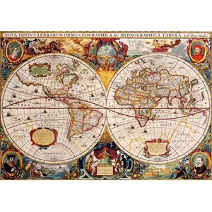 Bluebird Puzzle (70246) - "Antique World Map" - 1000 brikker puslespil