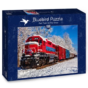 Bluebird Puzzle (70282) - "Red Train In The Snow Red Train In The Snow" - 1500 brikker puslespil