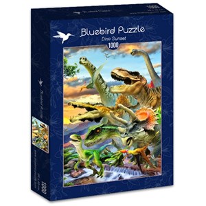 Bluebird Puzzle (70287) - "Dino Sunset" - 1000 brikker puslespil