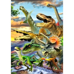 Bluebird Puzzle (70287) - "Dino Sunset" - 1000 brikker puslespil