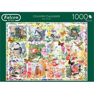 Falcon (11190) - "Natur Kalender Med Dyr" - 1000 brikker puslespil