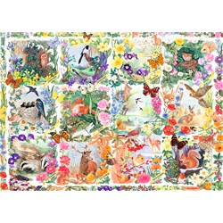 Falcon (11190) - "Natur Kalender Med Dyr" - 1000 brikker puslespil