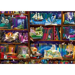 Bluebird Puzzle (70313) - Alixandra Mullins: "Library Adventures in Reading" - 1000 brikker puslespil