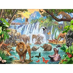 Ravensburger (16461) - "Waterfall Safari" - 1500 brikker puslespil