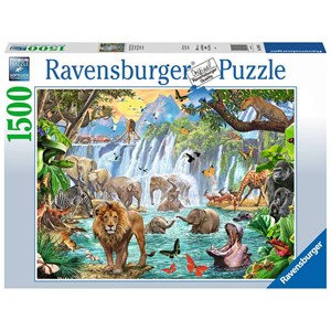Ravensburger (16461) - "Waterfall Safari" - 1500 brikker puslespil