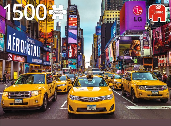 Jumbo (18527) - "New York Taxis" - 1500 brikker puslespil